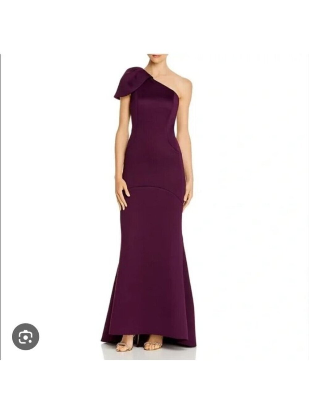 ELIZA J | One Shoulder Scuba Dress Evening Gown Purple Sz 8